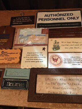 LOT OF 13 WALL DECOR SIGNS FUNNY SAYINGS PAULA'S WOODEN MOTTOS